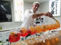 Aperitif vor dem letzten Abendessen im Hotel Michelizia 