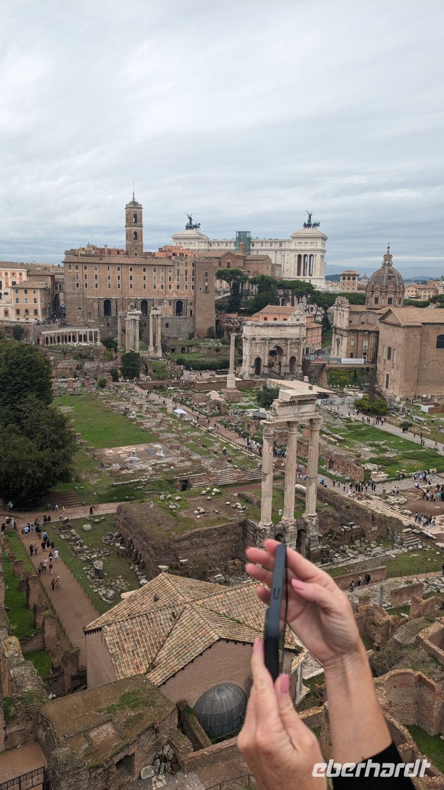 Blick auf Forum Romanum vom Kaiserpalast aus