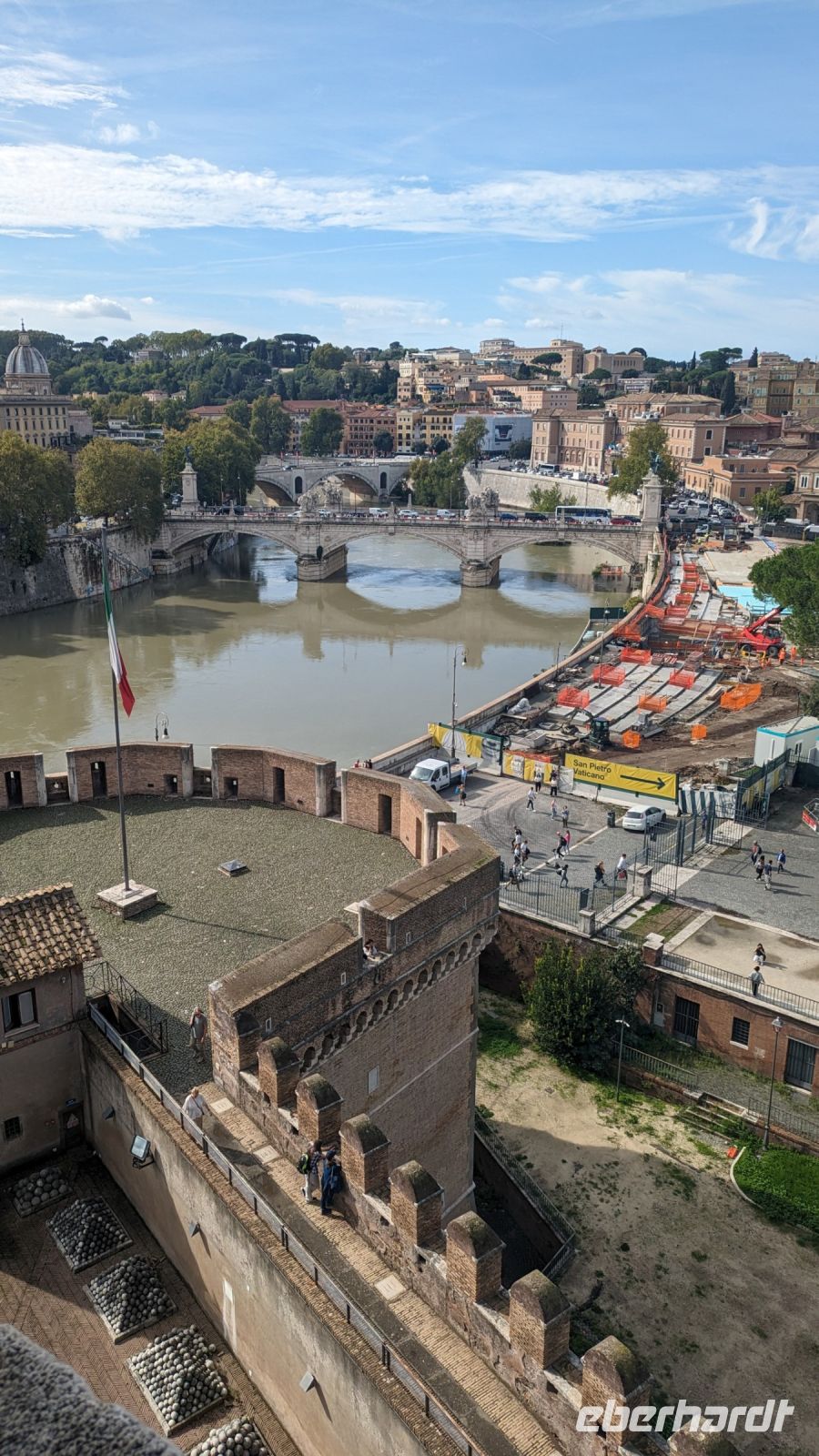 Blick von Engelsburg zum Tiber