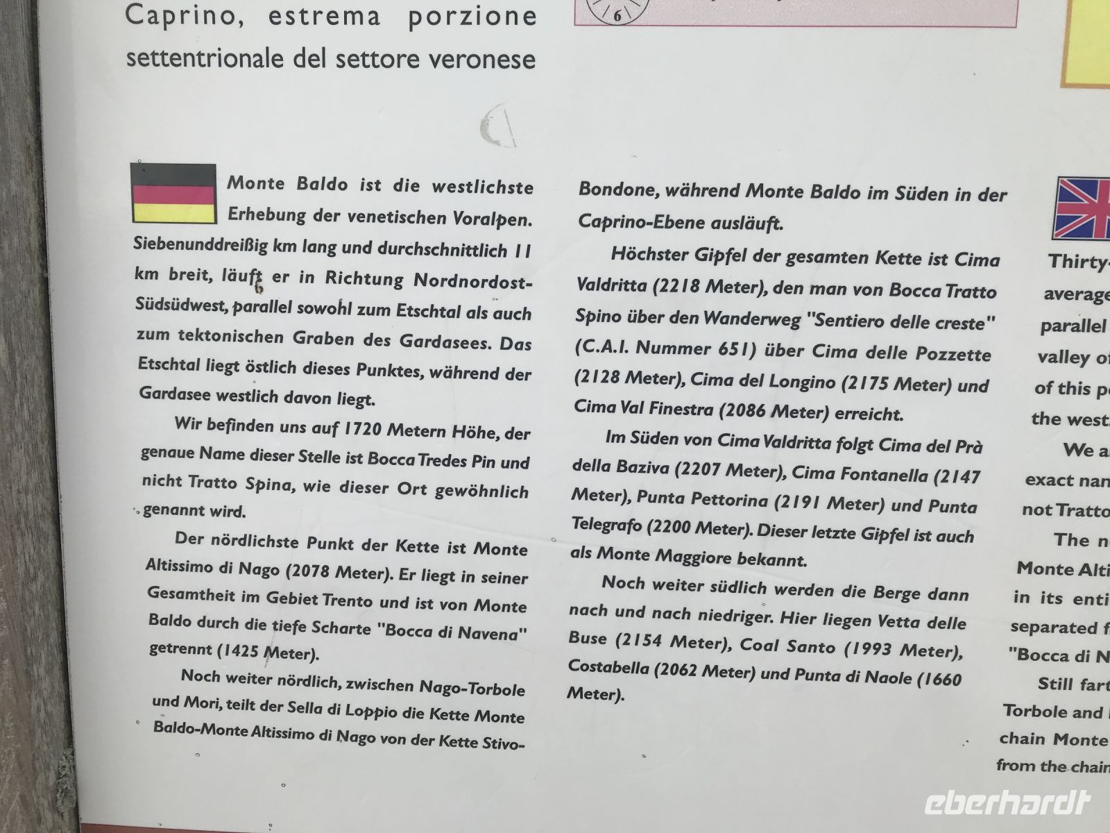 Wanderreise am Gardasee 15.10.2024  - Hochebene Monte Baldo