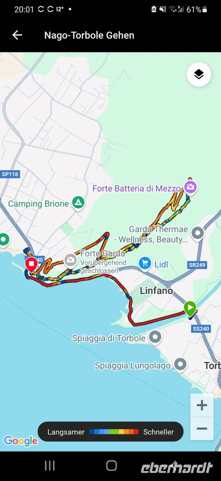 Wanderreise am Gardasee 16.10.2024  - Stadtführung- unsere Strecke in Riva