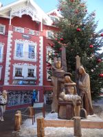 St. Ulrich, alle Krippen im öffentlichen Raum sind aus Holz