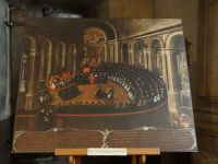 Trient, Sta. Maria Maggiore, hier tagte das Konzil von Trient, festgehalten in einem Gemälde.