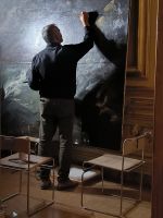 Rom. Restaurationsarbeiten in der Galleria Doria Pamphilj