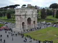 Rom Kolosseum, Blick auf Konstantinsbogen