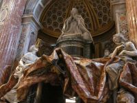 Kunstwerk von Bernini im Petersdom. Rom. Foto: Anette Rietz