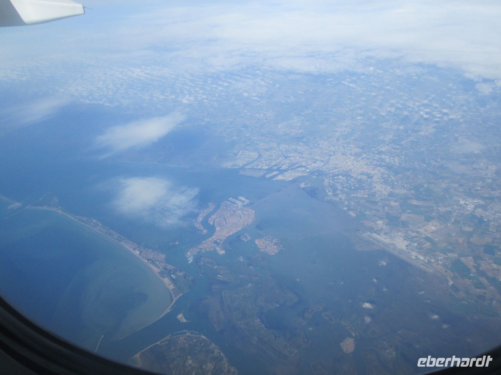 Venedig aus der Vogelperspektive (Fischform in der Mitte)