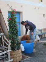 Fischer am Hafen von Lipari