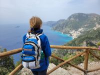 Wanderung auf dem Götterpfad/Blick auf Positano/Amalfiküste/Italien