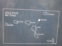 Karte der äolischen Inseln