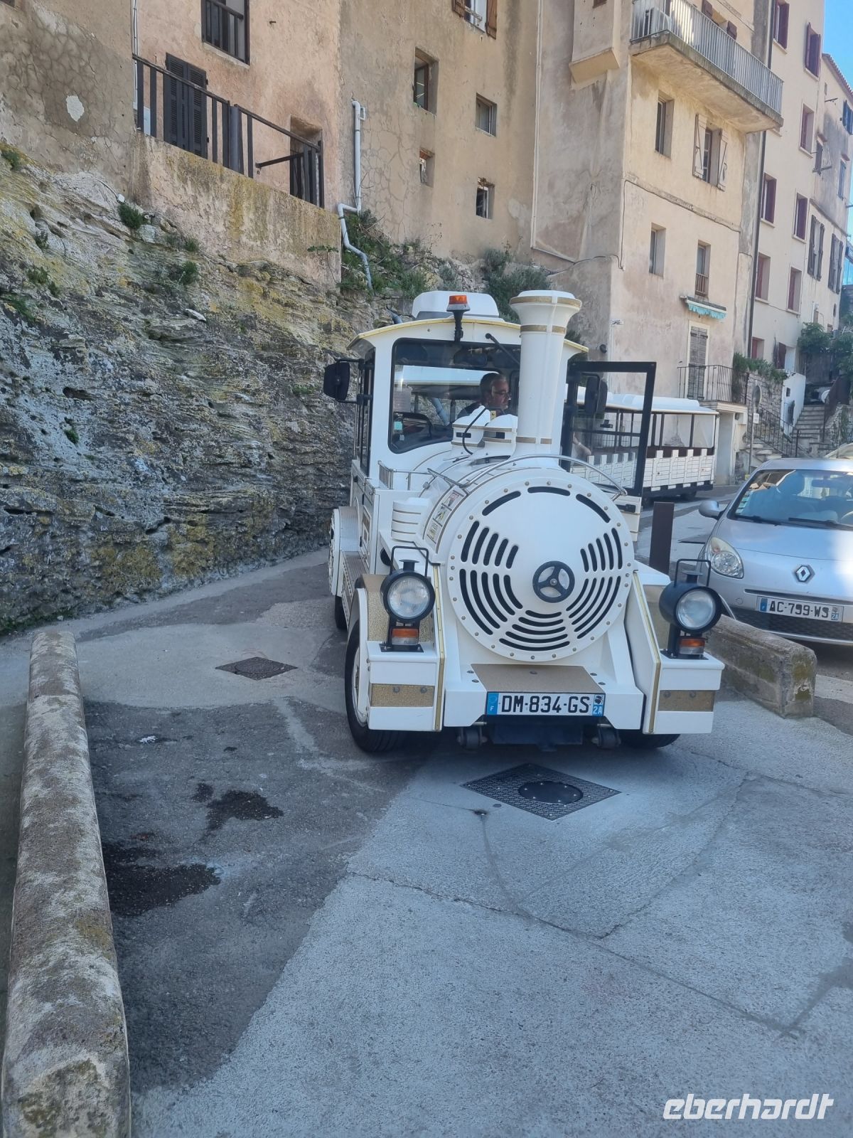 Fahrt mit dem Petit Train in die Oberstadt von Bonifacio...