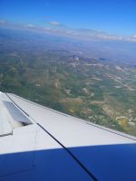 Die ersten Blicke von oben  auf Siziliens Landschaft....