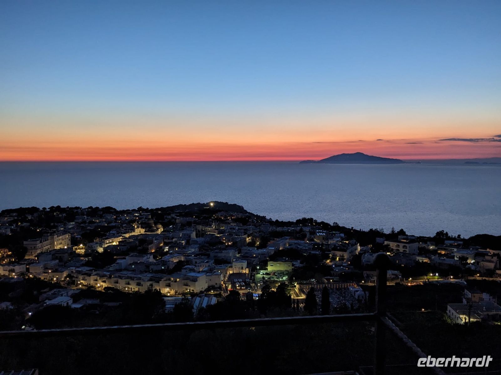 Sonnenuntergang Anacapri mit Blick auf Insel Ischia