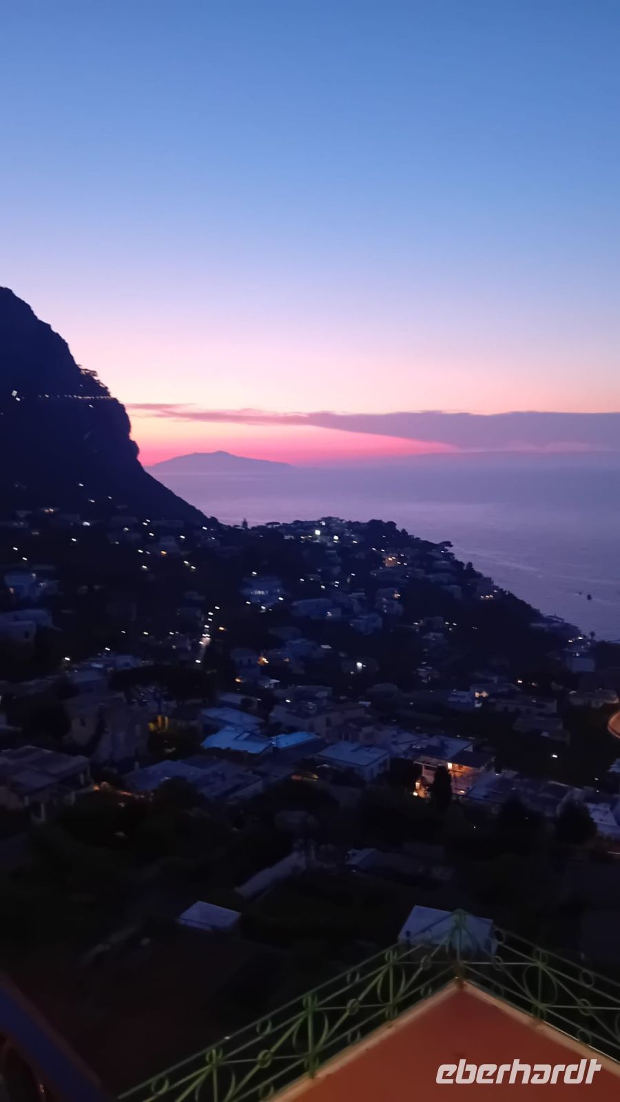 Sonnenuntergang mit Blick auf Capri