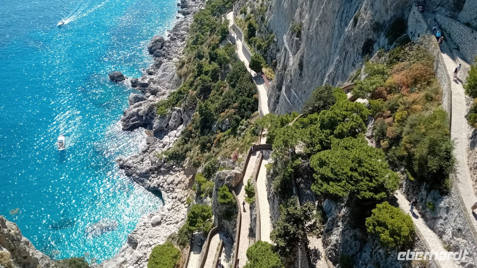 Blick von den Augustusgärten auf die Via Krupp