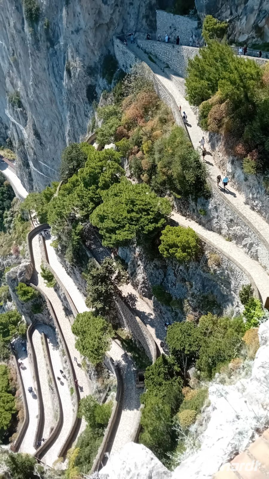 Blick von den Augustusgärten auf die Via Krupp