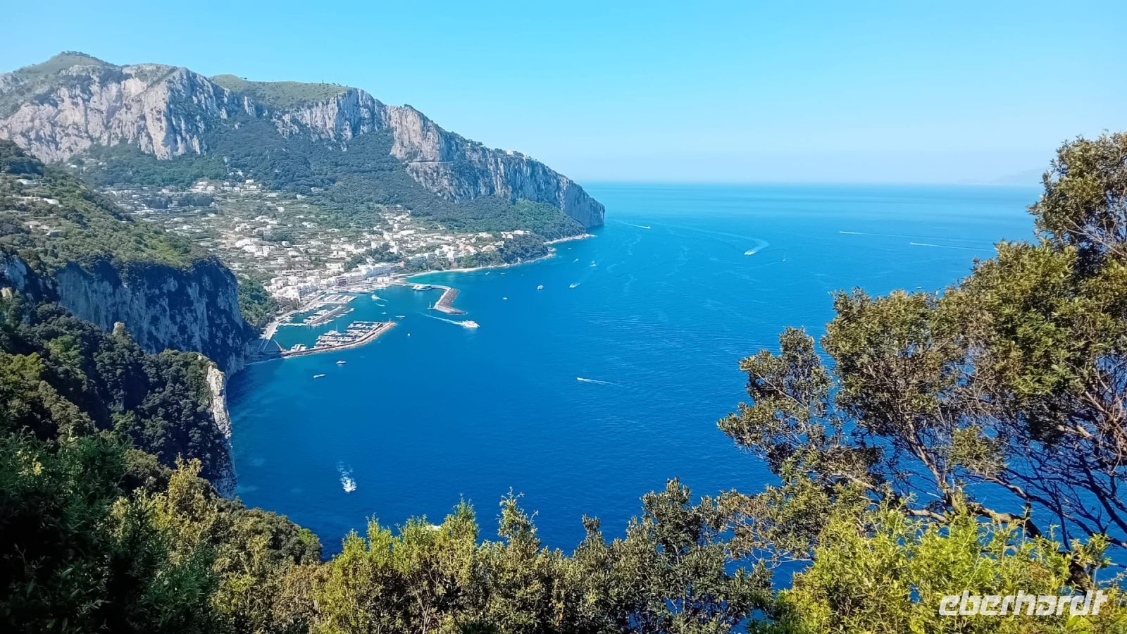 Blick auf Capri von Villa Lysis aus