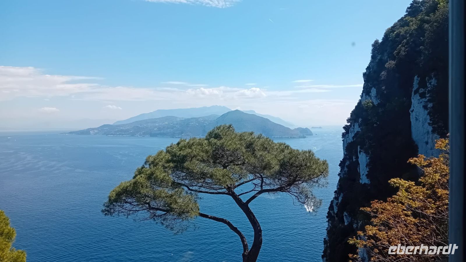 Blick von Villa Lysis auf die Halbinsel Sorrent