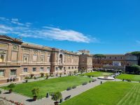 Blick von den Vatikanischen Gärten auf die Vatikanischen Museen