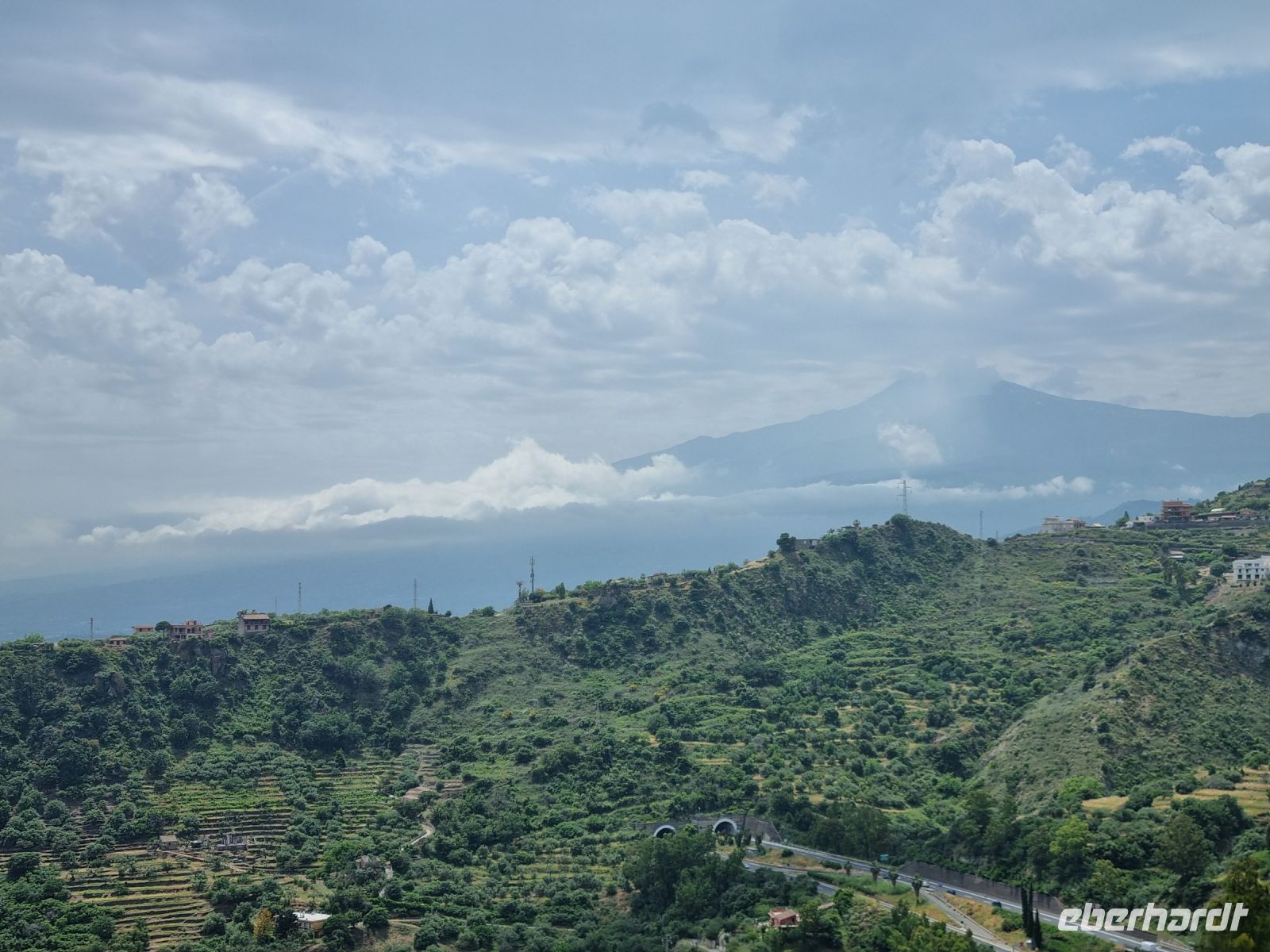 Insel Sizilien - Blick von Taormina zum Ätna