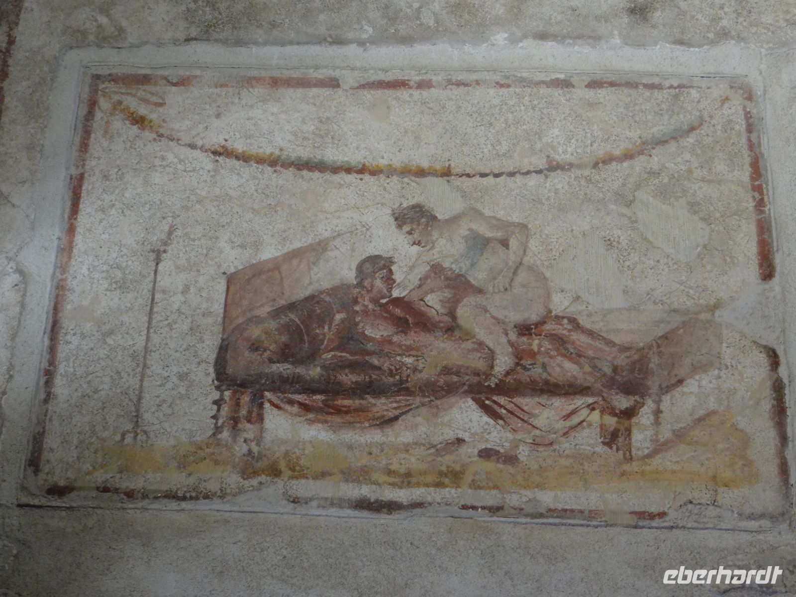 Pompeji, Wandmalerei im Lupanarium, dem Freudenhaus