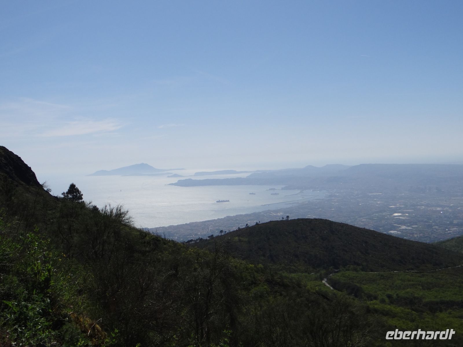 Blick auf Neapel und den Golf vom Vesuv aus