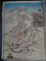 Ätna, diese Übersicht zeigt den Aufstieg und die letzten Ausbrüche.