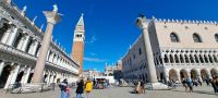 Venedig - Piazetta di San Marco (am Markusplatz) - Dogenpalast & Campanile