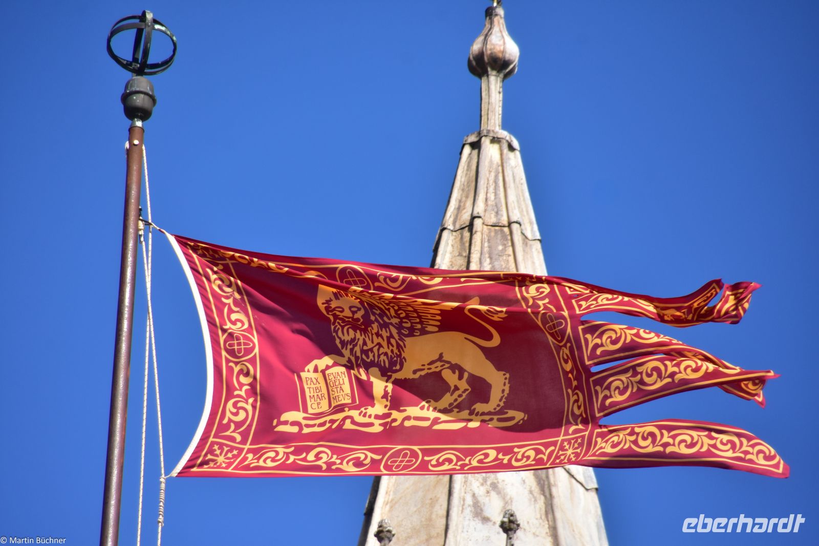 Venedig - Piaza di San Marco (Markusplatz) - Flagge der Republik Venedig