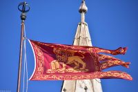 Venedig - Piaza di San Marco (Markusplatz) - Flagge der Republik Venedig