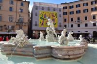 Rom - Piazza Navona - Neptunbrunnen