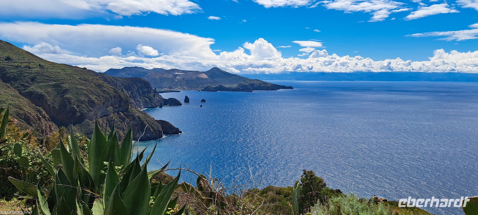 Äolischen Inseln - Insel Lipari - Belvedere Quattrocchi - Blick nach Vulcano und Sizilien