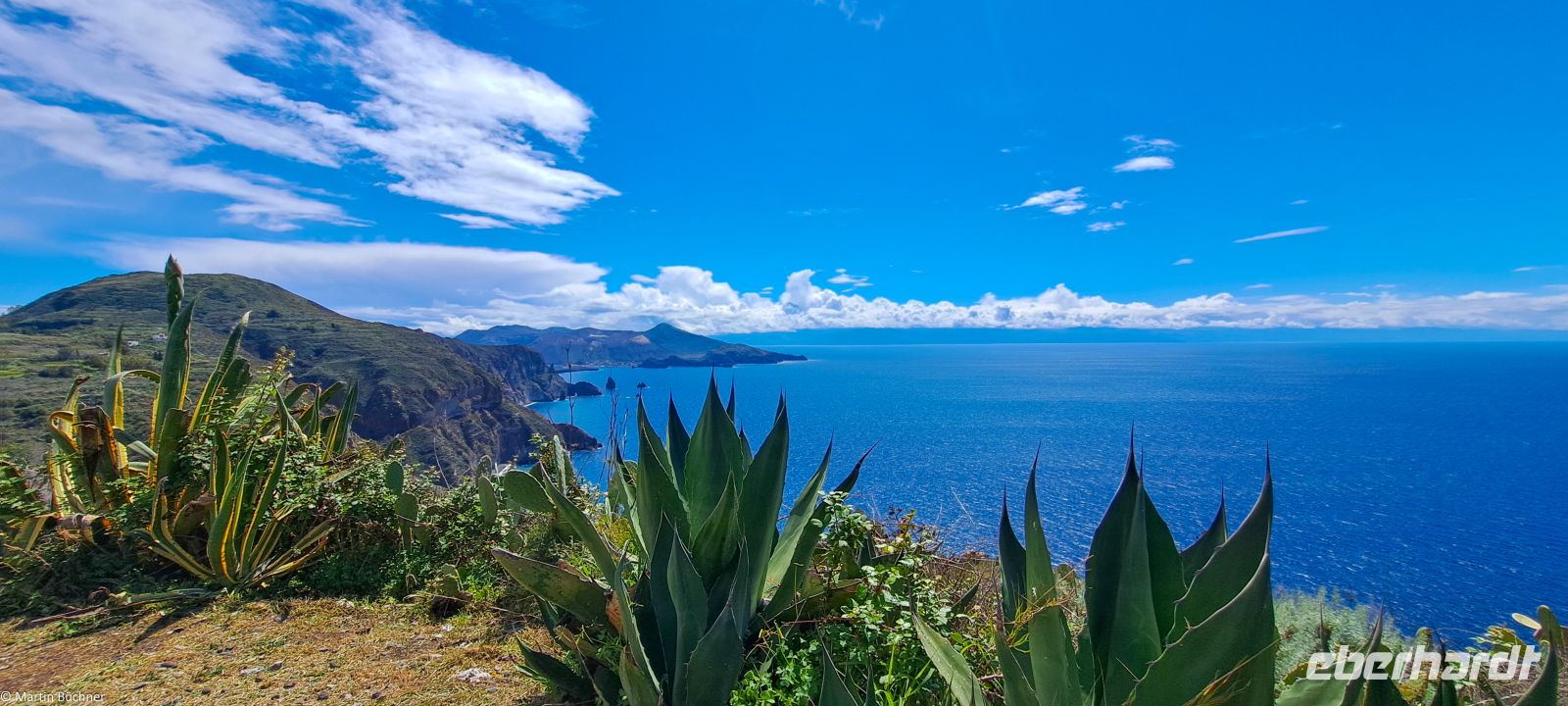 Äolischen Inseln - Insel Lipari - Belvedere Quattrocchi - Blick nach Vulcano und Sizilien