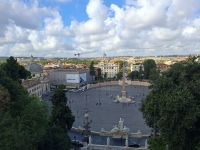 Blick von oben auf Piazza del Popolo Rom