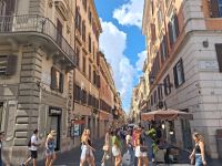 Gasse am Spanischen Platz Piazza di Spagna Rom