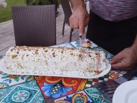 hmm - und die Pistazienrolle - als Dessert - Villa Ginevra, Sizilien 