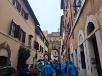 Spaziergang zur Engelsburg Rom Regen