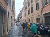 Spaziergang Regen Rom zur Engelsburg