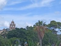 Blick auf den Glockenturm der Chiesa di Sant'Antonio di Padova - Lipari, Sizilien