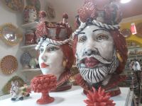 Die typischen Keramik Köpfe - Cefalù - Sizilien