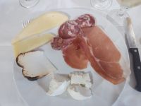 Die Vorspeise in der Trattoria Don Santo in Floresta - Sizilien 