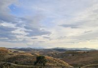 Unser Wanderziel für morgen am Horizont 