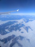 Flug über die Alpen - klar, fast zu greifen nah - Reise Kalabrien
