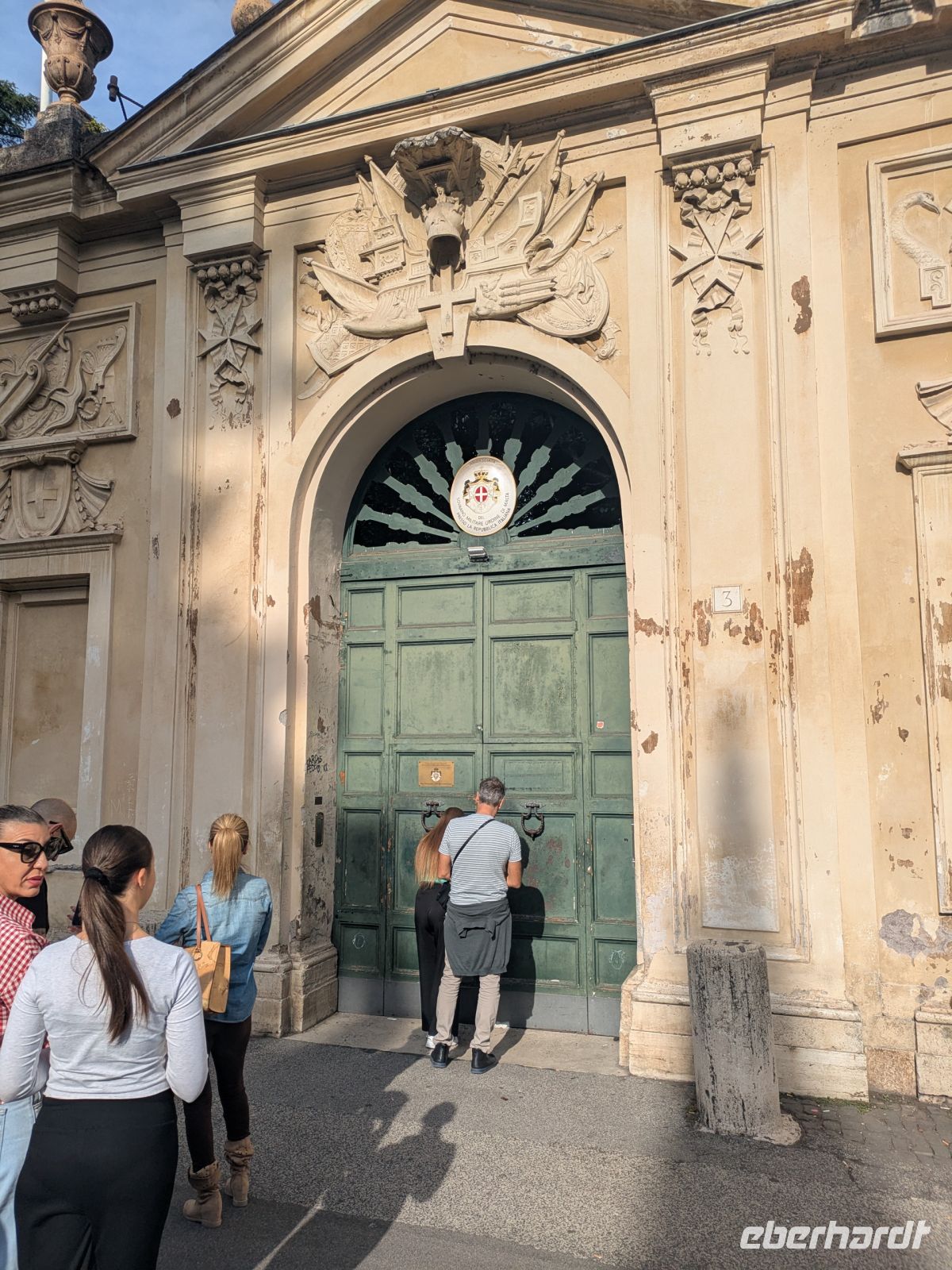 Blick durch Schlüsselloch ist eine Attraktion