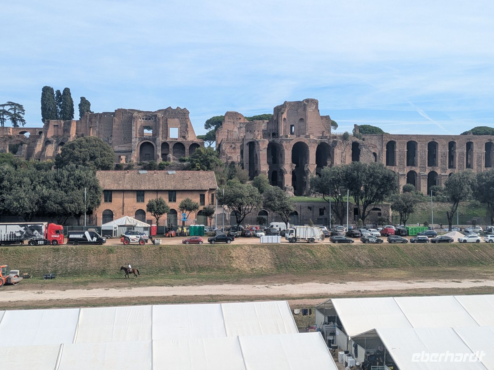 Blick über den Circus Maximus in Richtung Kaiserpalast