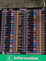 Anzeige am Flufghafen in Rom