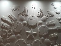 Ein Kunstwerk in der Lobby des Michelizia Hotels in Tropea 