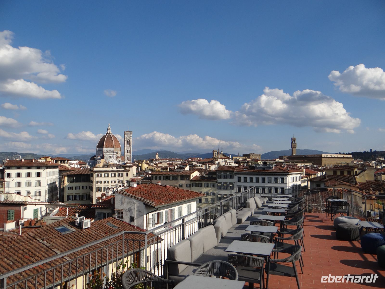 Florenz, Blick von der Hotelterrasse.