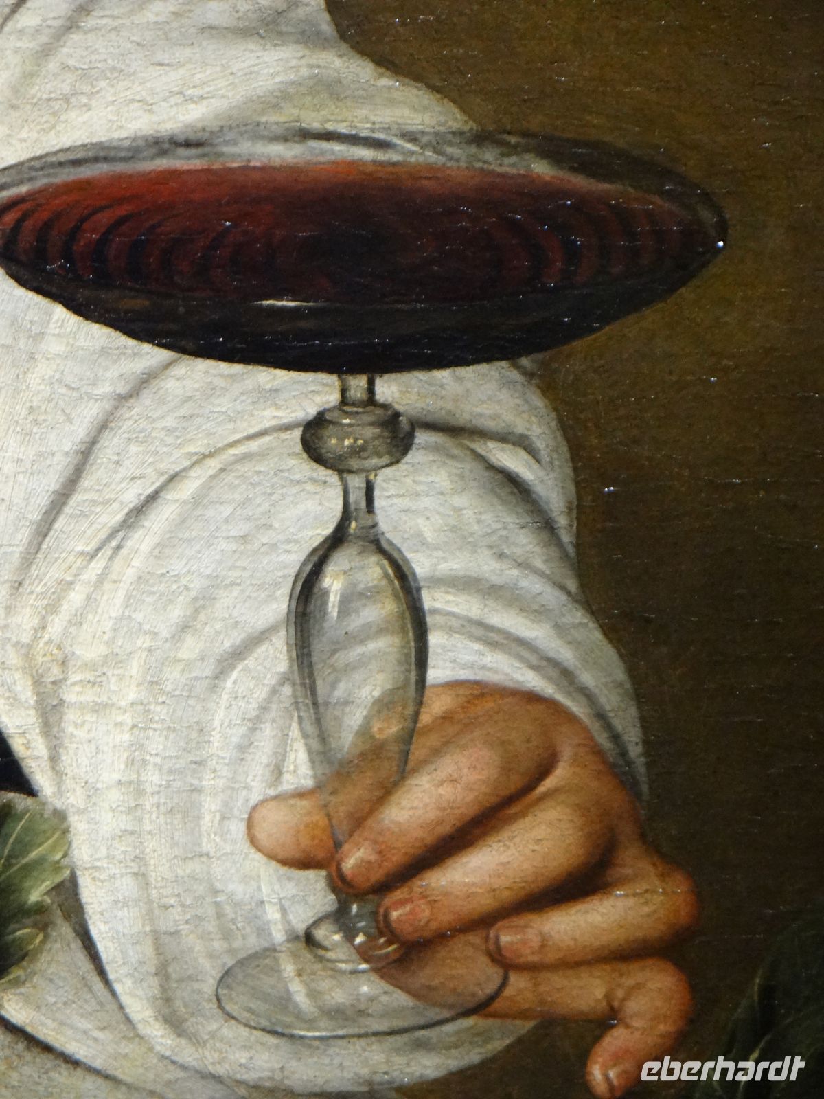 Florenz, Uffizien, Detail aus dem „Bacchus“ von Caravaggio