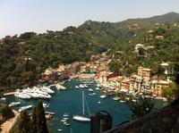 Blick vom Castello Brown auf Portofino